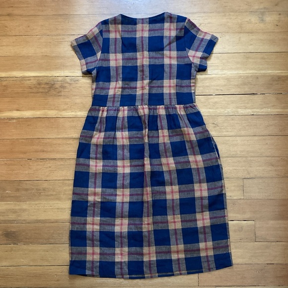Pyne & Smith linen plaid dress XS NWT - Picture 4 of 8